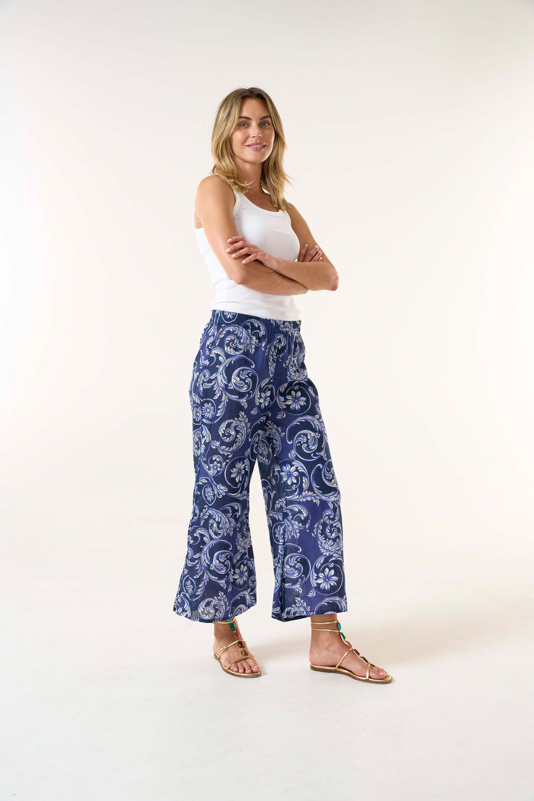 Palazzo Pant - Beco Cotton Navy