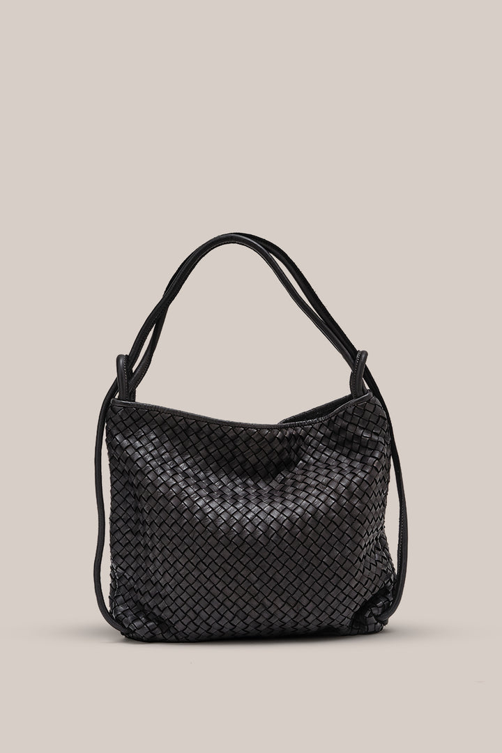 Woven Bella Backpack  - Black