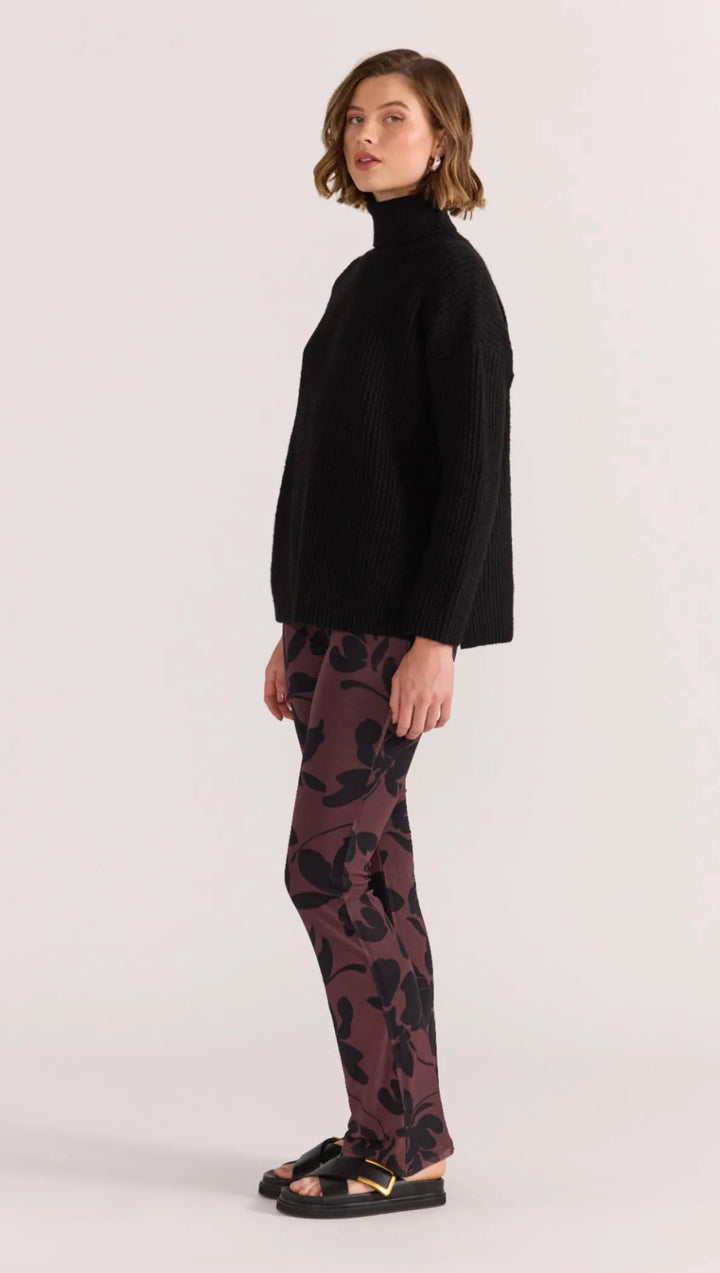 Cassia Roll Neck Jumper - Black