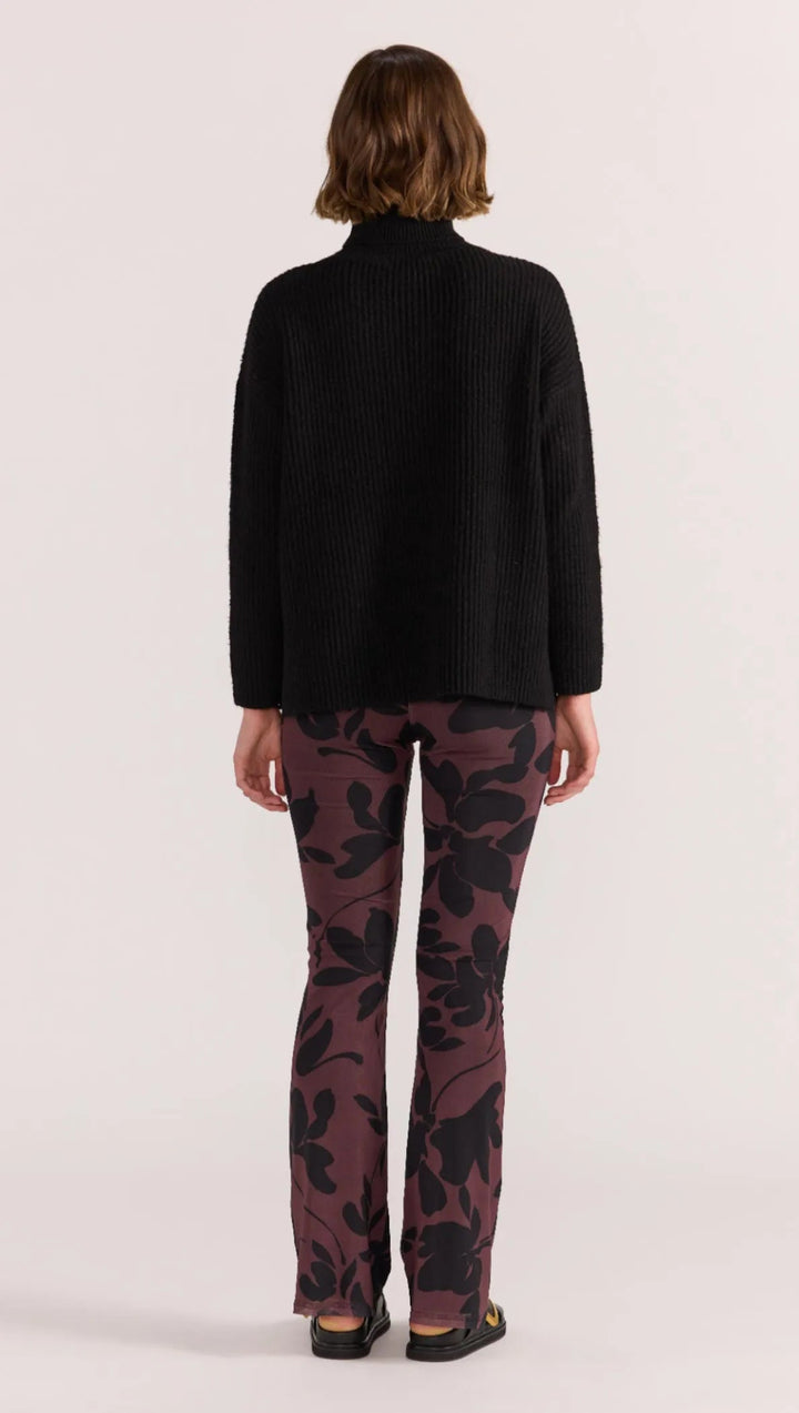 Cassia Roll Neck Jumper - Black
