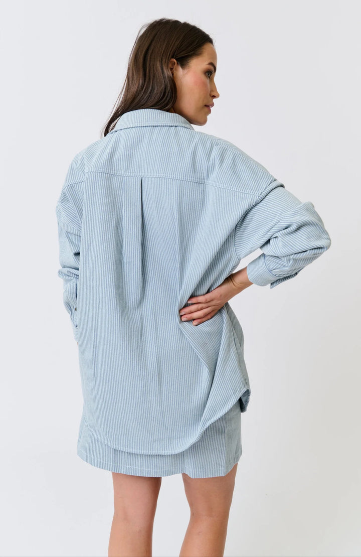 Tamika Shirt - Stripe Denim
