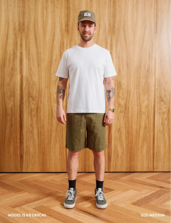 Chad Elastic Waist Short - Fatigue