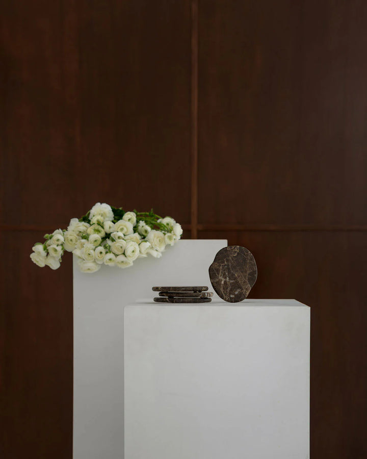 Anchor Stone Coasters Brown Emperador