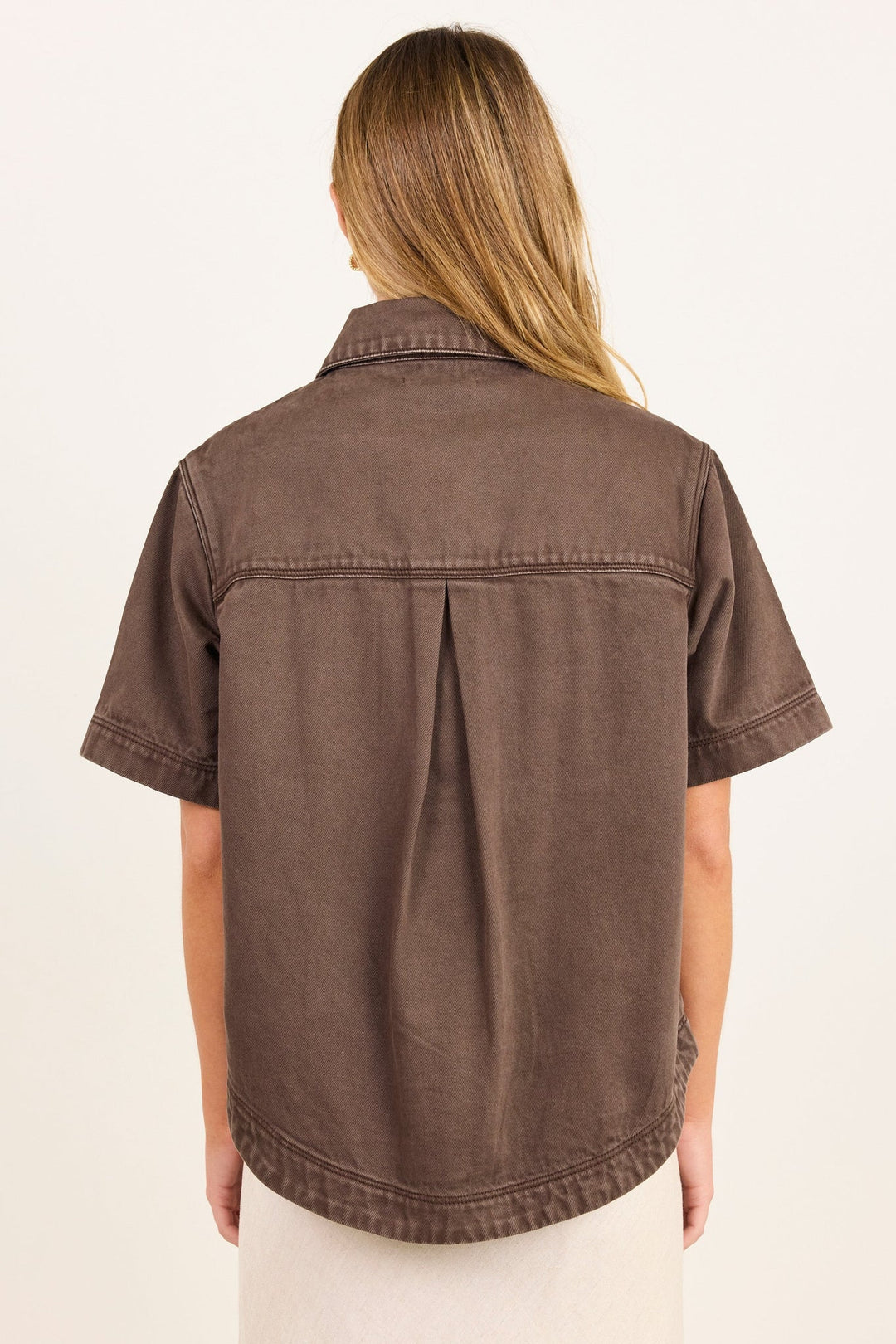 Crucial Mocha Denim Shacket