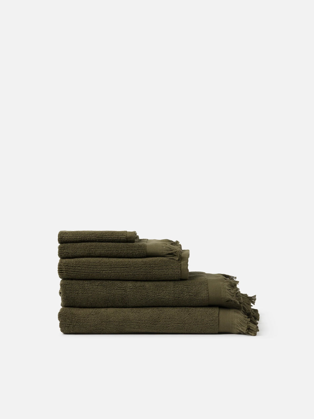 Citta Ribbed Towel Range - Ivy