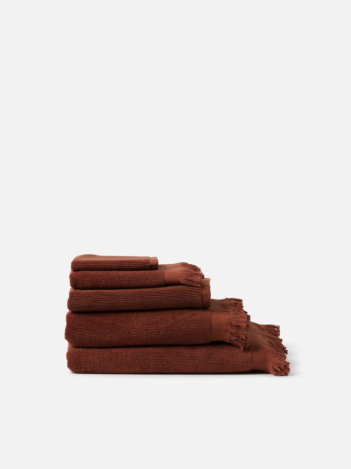 Citta Ribbed Towel Range - Paprika