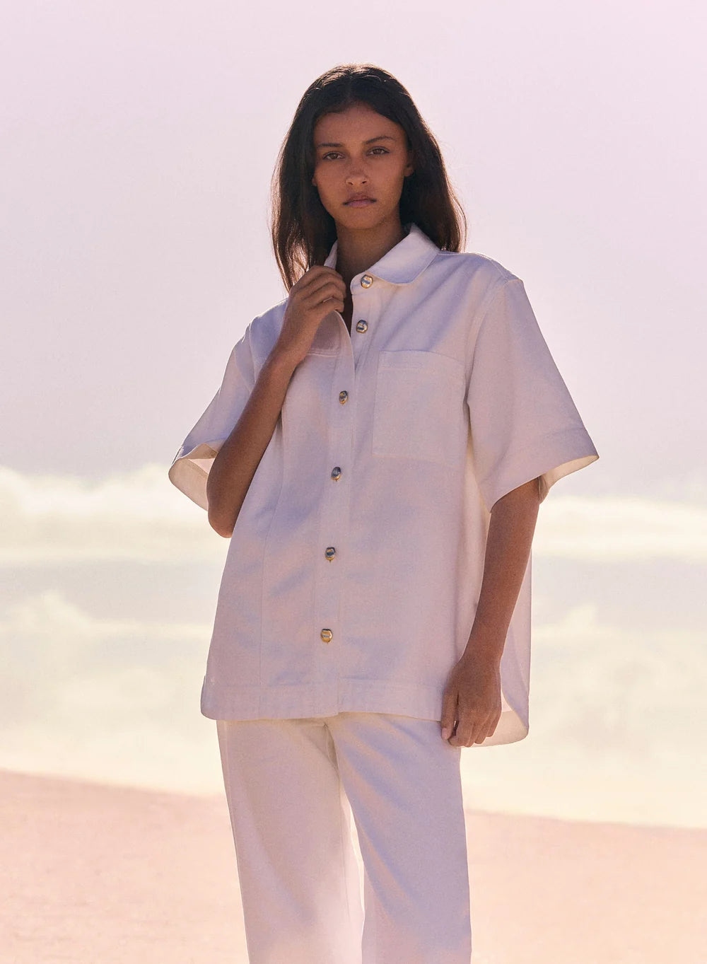 Capilla Denim Shirt - Ivory