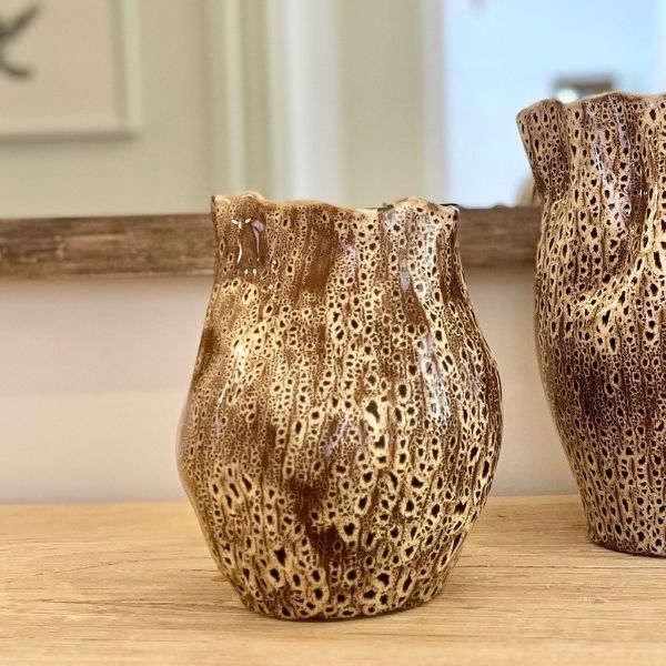 Mode Coli Vase Brown