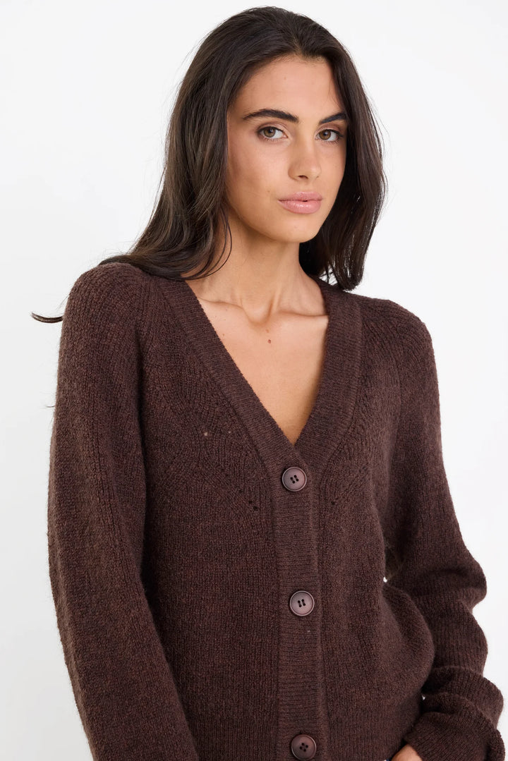 Essence Chocolate Knit Cardigan