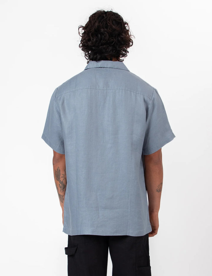 Shore Cuban SS Shirt - Blue Slate