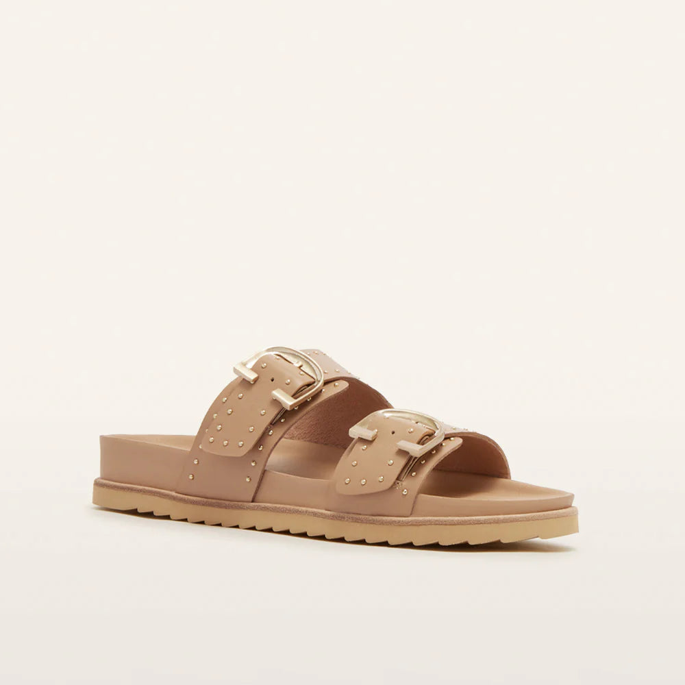 Camel slides with gold studs 