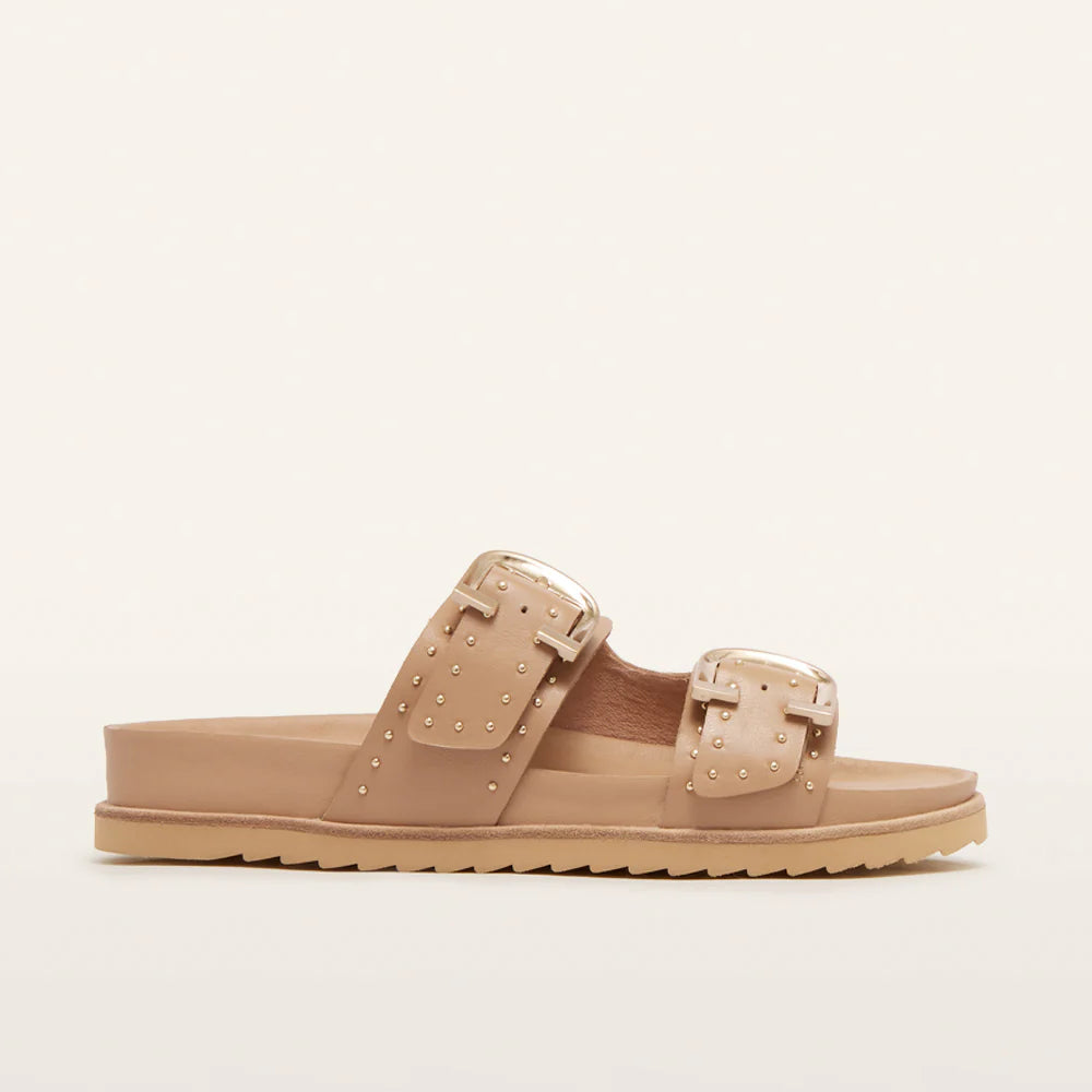 Side view of tan slides