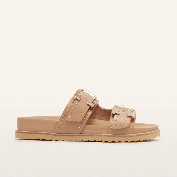 Side view of tan slides