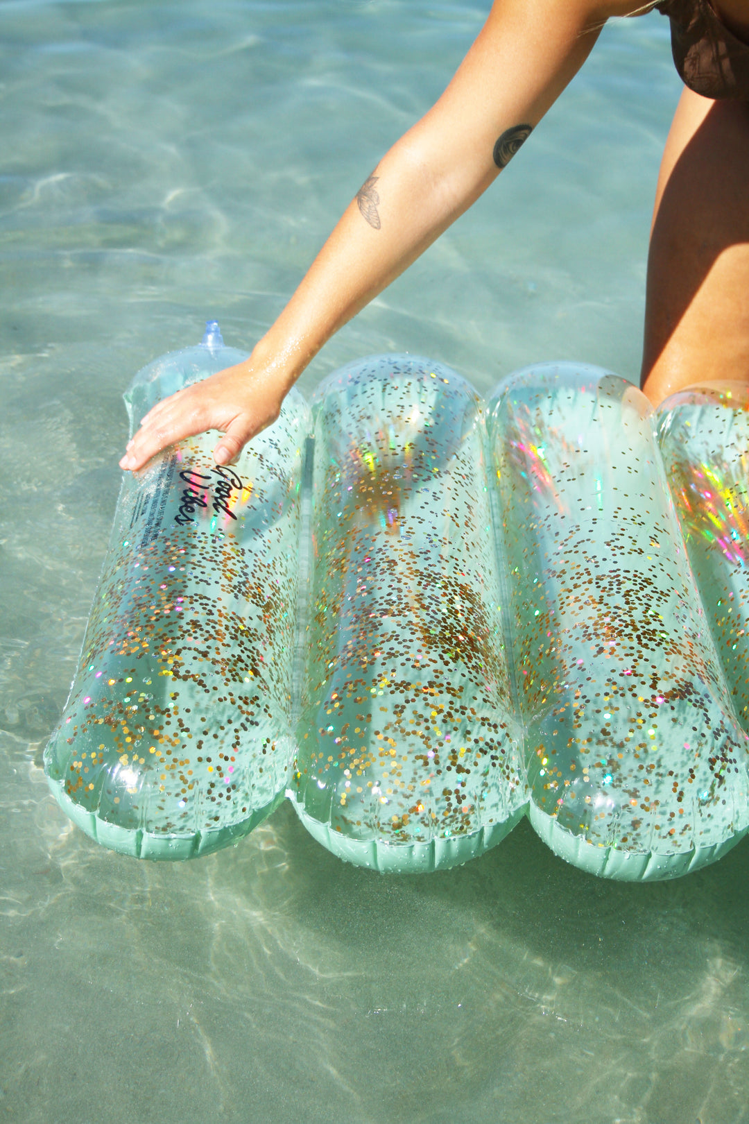 Inflatable Glitter Lilo Pool Bed