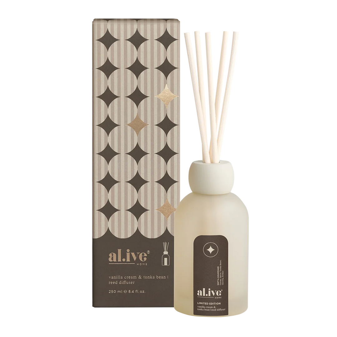 Alive Reed Diffuser- Vanilla Cream and Tonka Bean