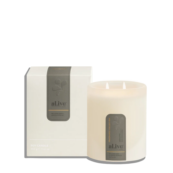 Alive Soy Candle- Willow Gum & Lemon Myrtle