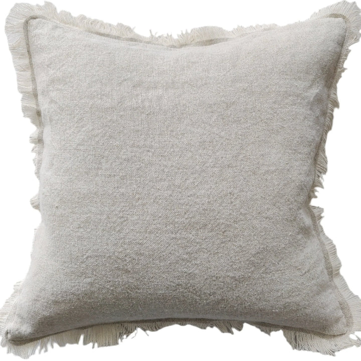Riviera French Linen Cushion - Oatmeal