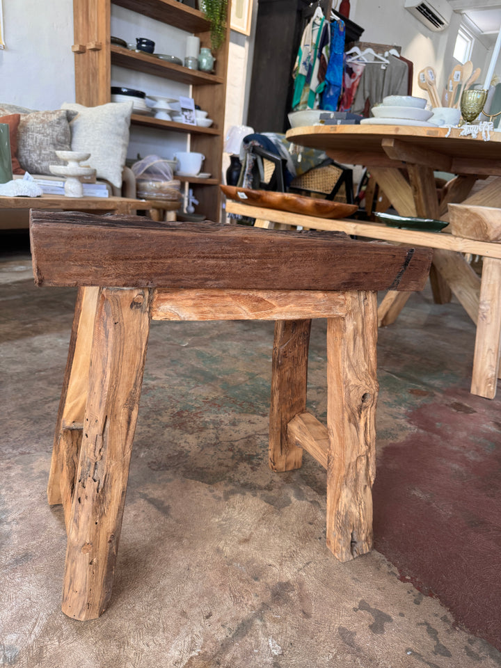 Rectangle Chunky Rustic Stool