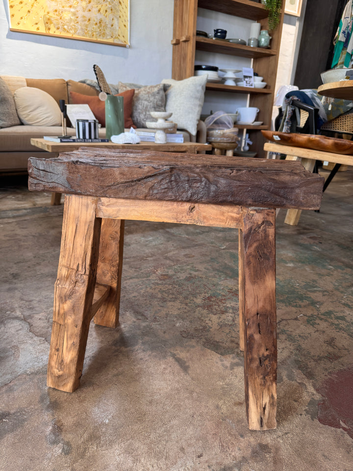 Rectangle Chunky Rustic Stool