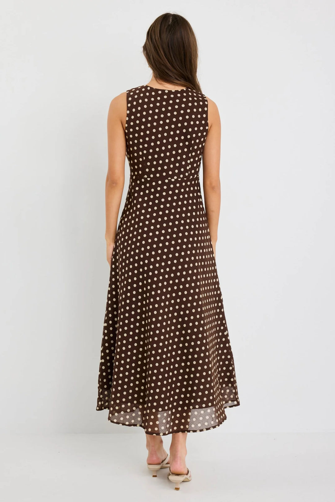 Infinity chocolate polka dot dress
