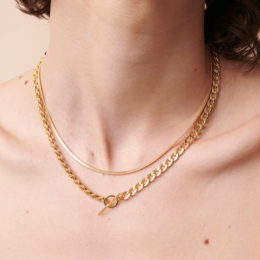 Snake Chain Necklace - Gold