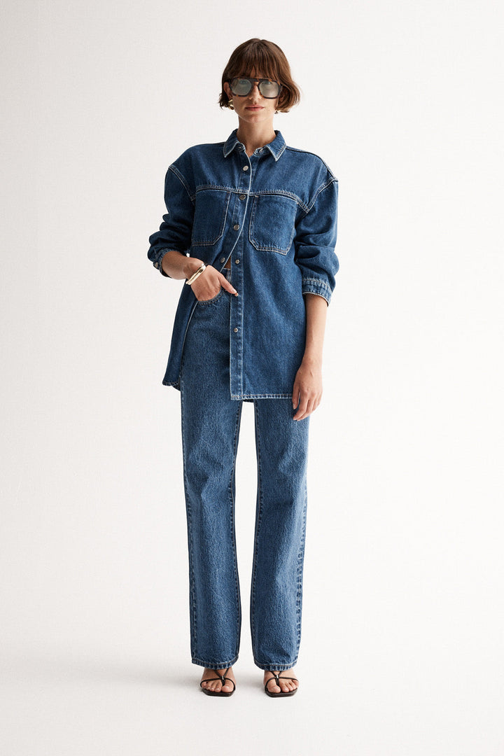 Odin Dark Wash Demin Shirt - Dark Indigo