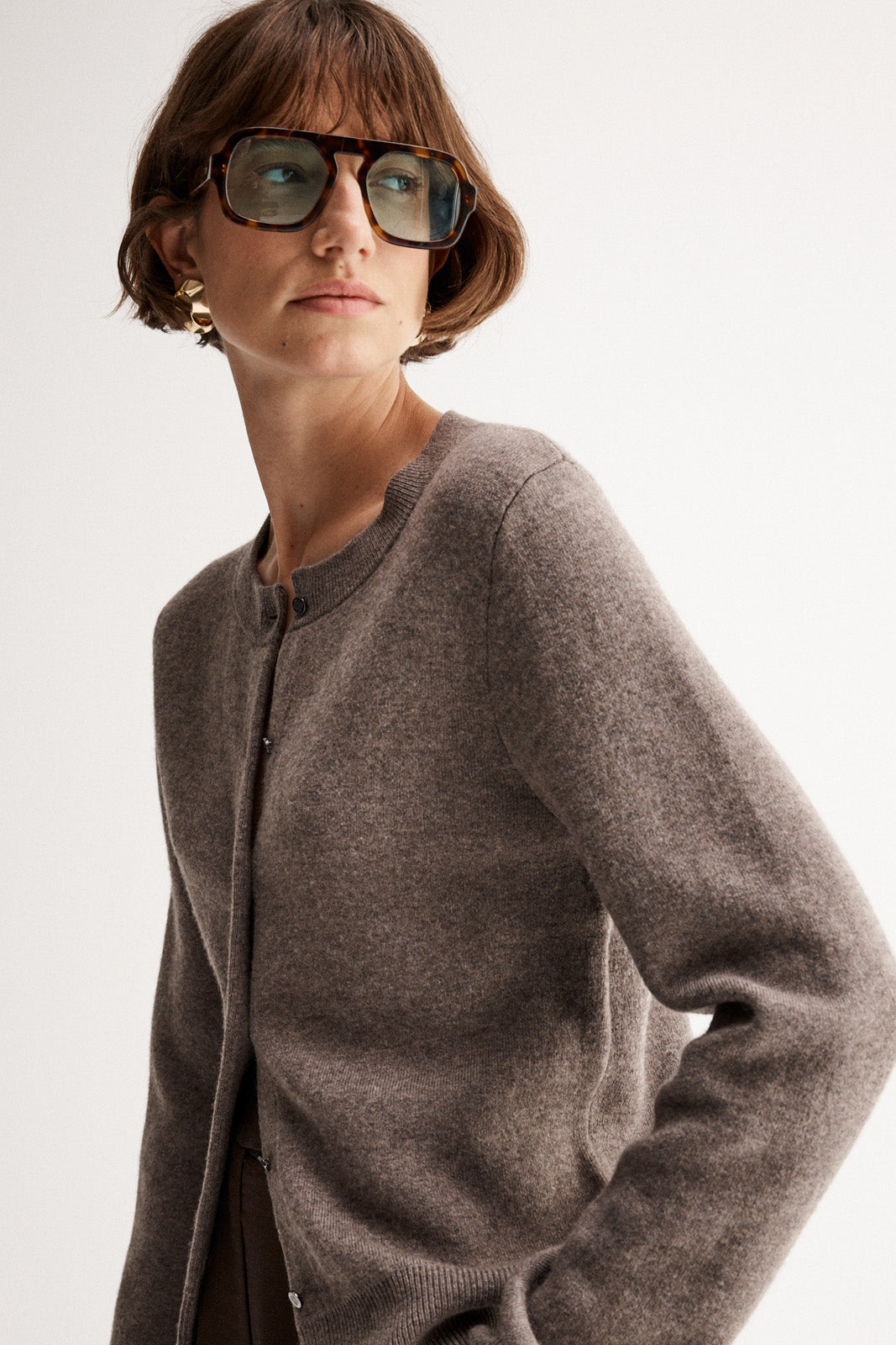 Saschia Knit Cardigan Chocolate