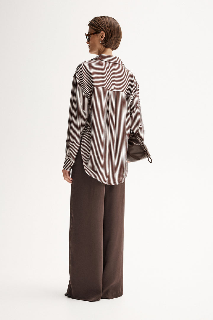 Jamie Stripe Shirt - Brown Stripe