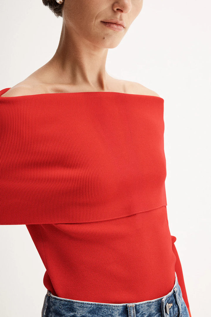 Cobalt Knit Top - Red