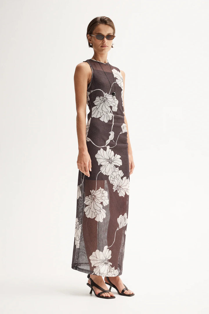 Lilian Maxi Dress - Chocolate Floral