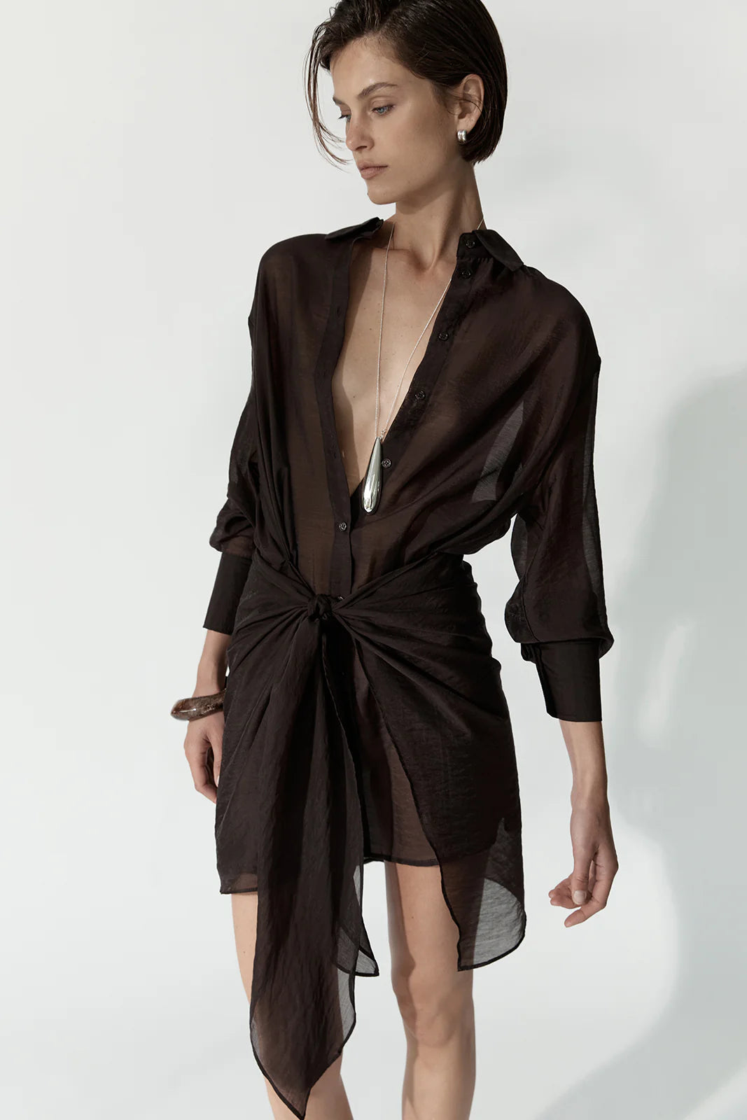 Sailor Mini Dress - Chocolate