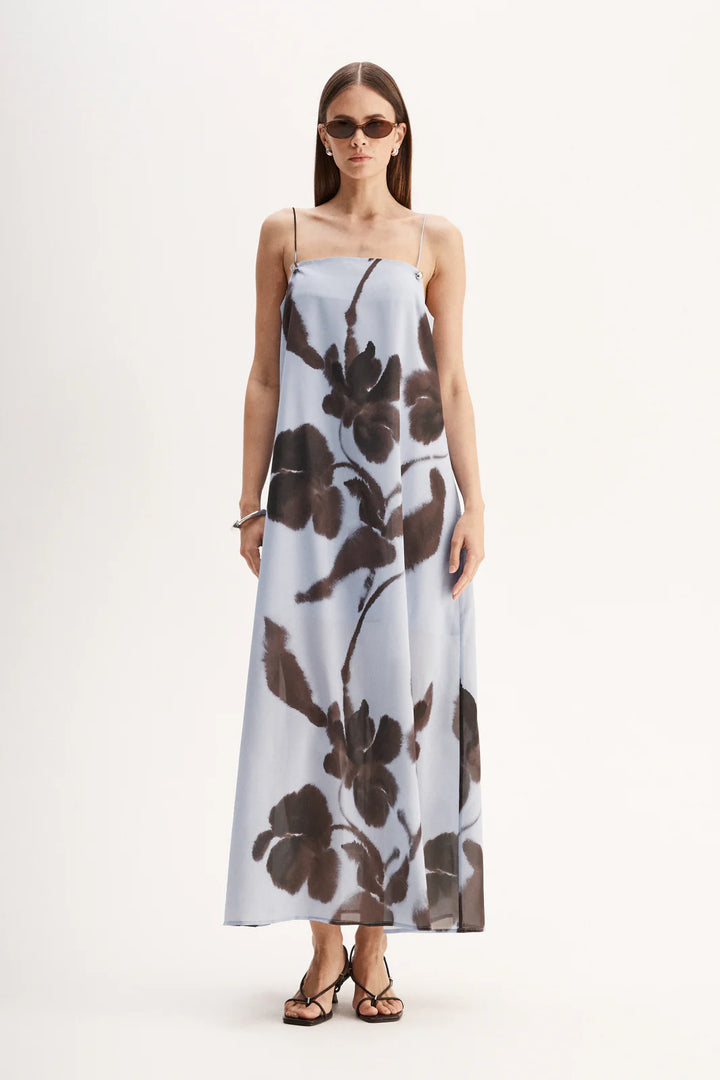 Monet Maxi Dress - Chocolate Floral Print