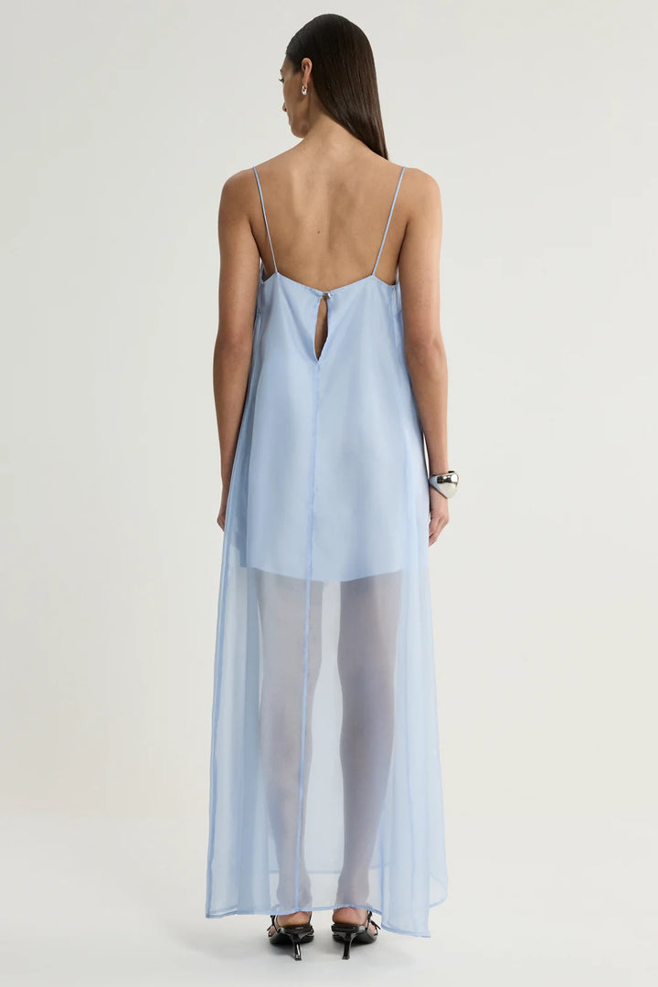 Jade Dress - Blue Floral Print