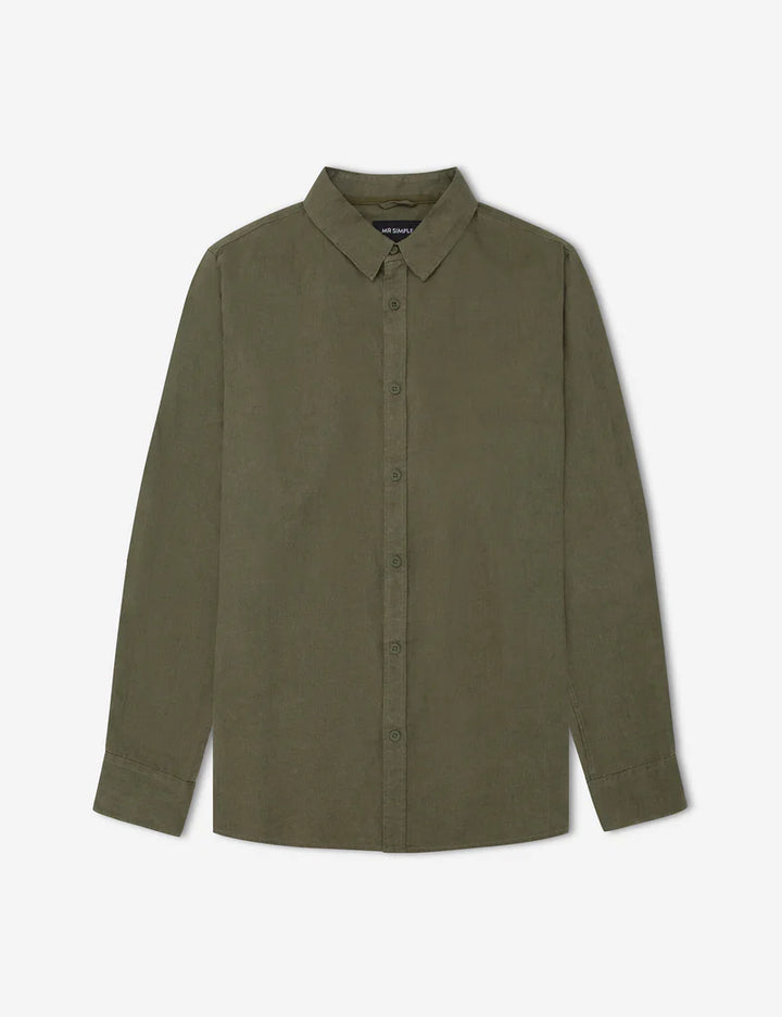 Linen LS Shirt - Fatigue