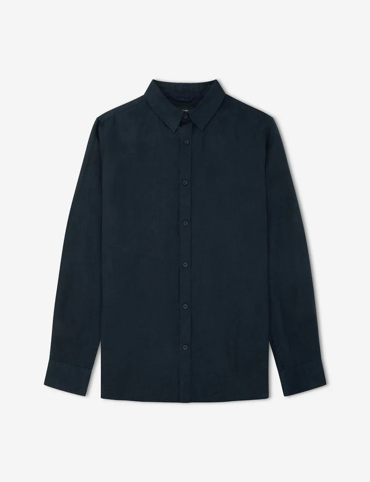 Linen LS Shirt - Navy