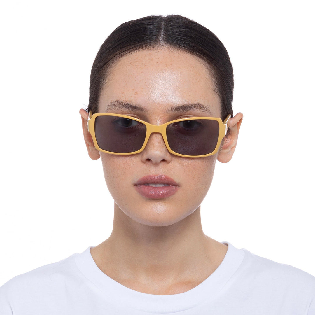 Le Specs Trance Sunglasses in Mustard Putty