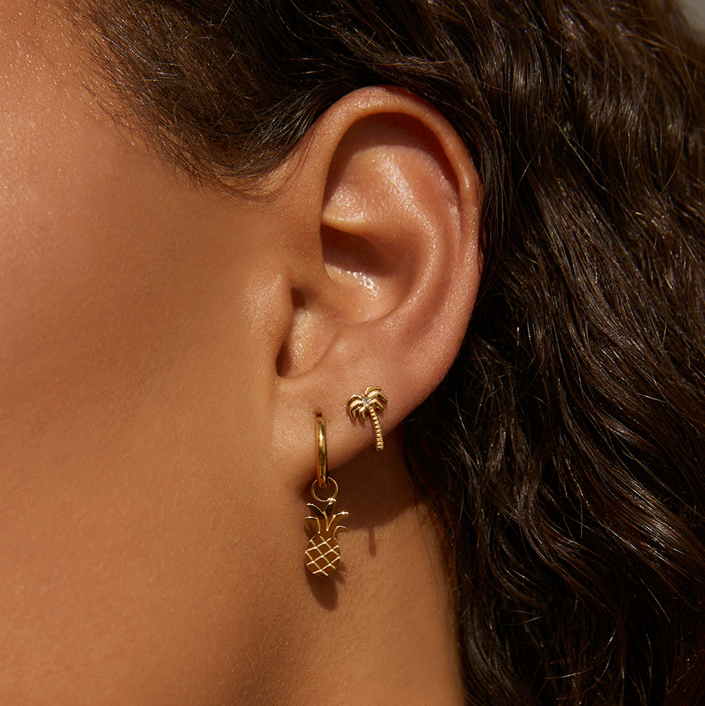 Ananas Gold Earrings