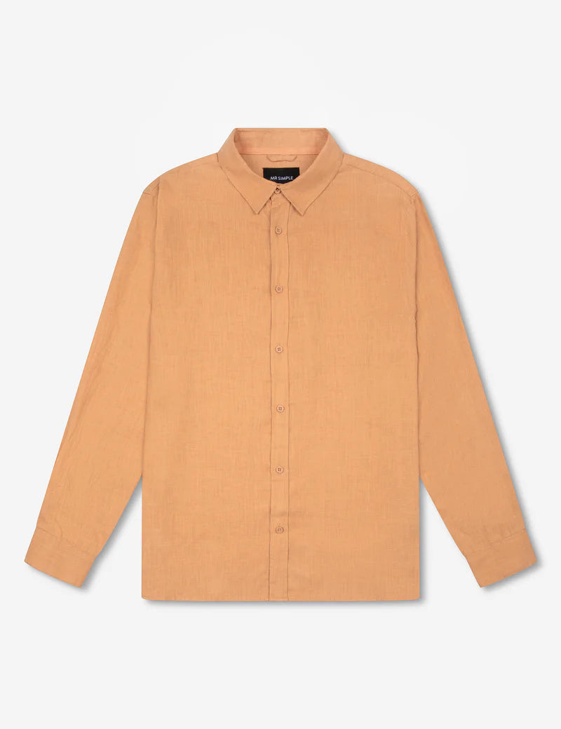 Linen LS Shirt - Bronze