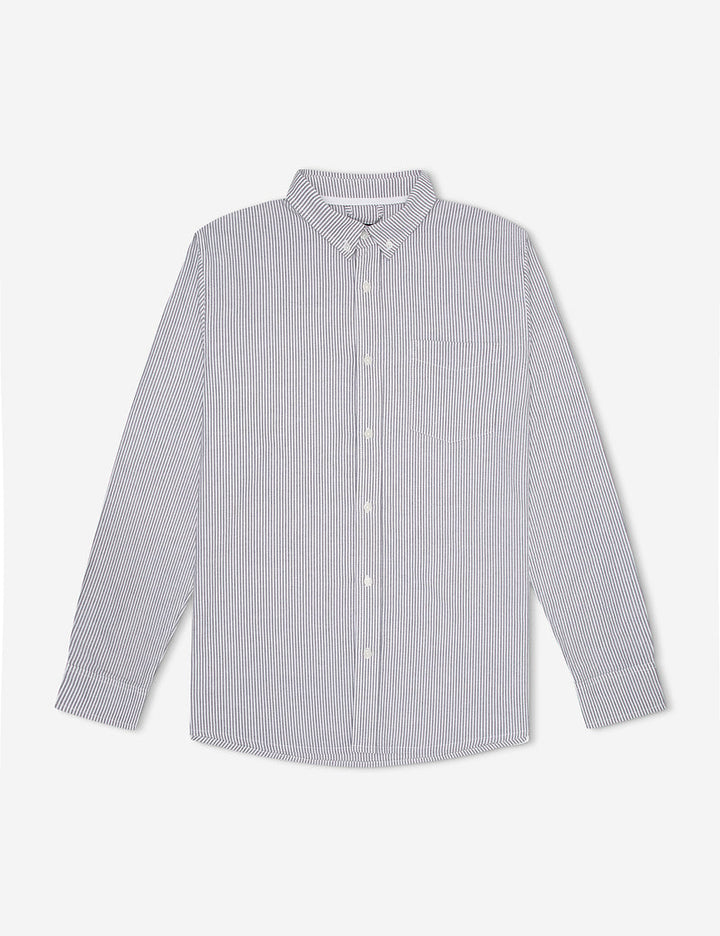 Oxford Stripe LS Shirt - White Stripe