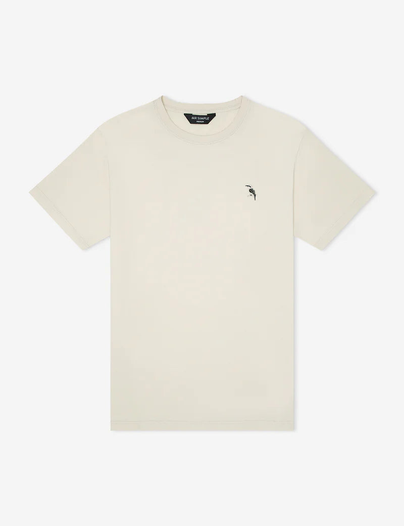 Reginald Print Tee - Authentic Logo Natural