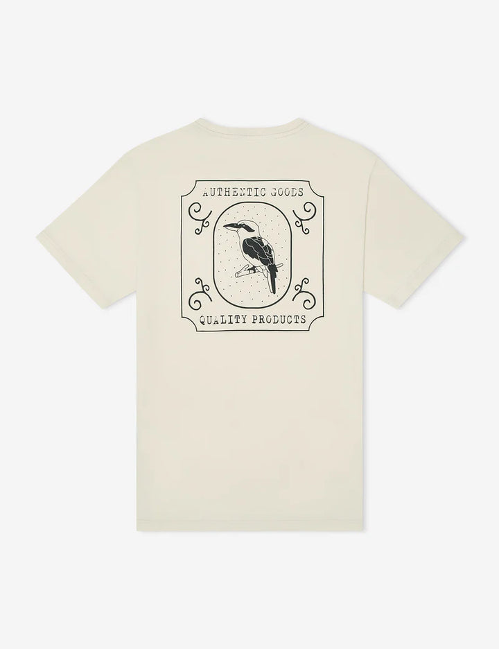 Reginald Print Tee - Authentic Logo Natural