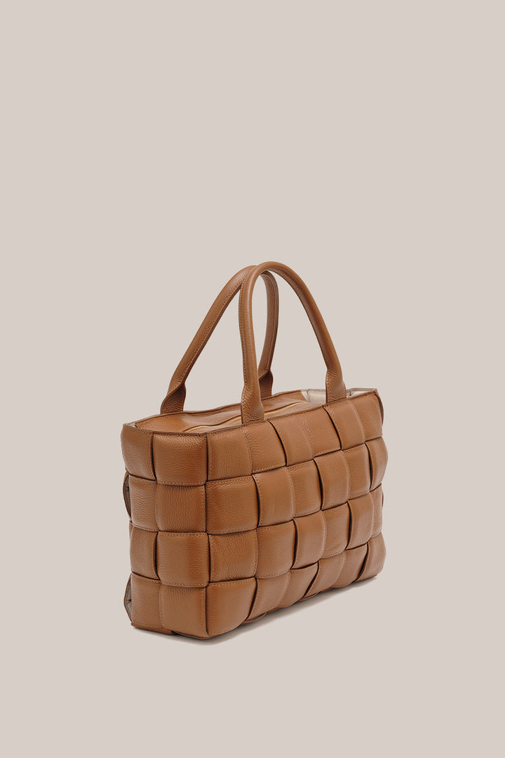 Margot XL Tan Woven Tote