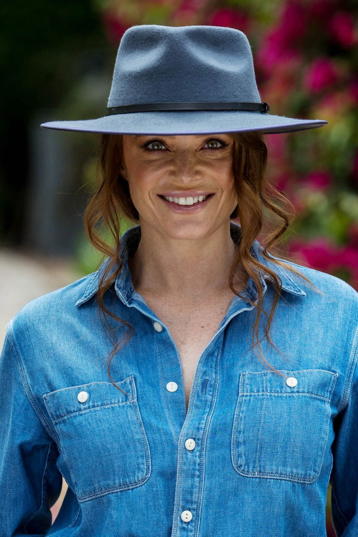 Meribel Fedora - Slate Blue