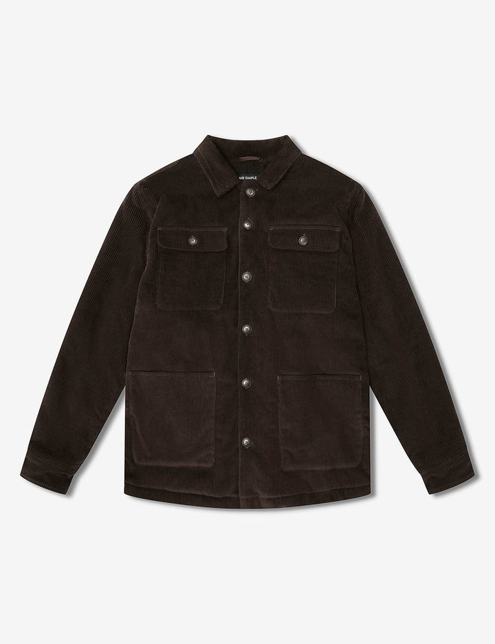 Cord Sherpa Jacket - Brown