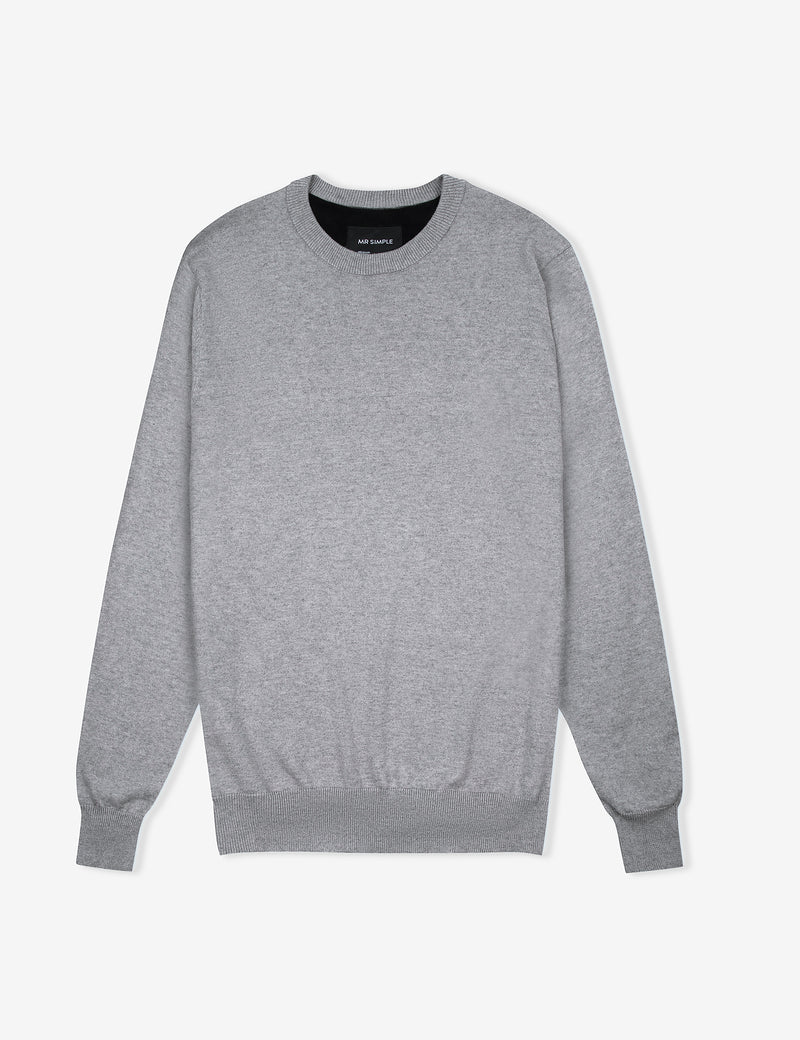 Everyday Crew Knit - Marble Grey