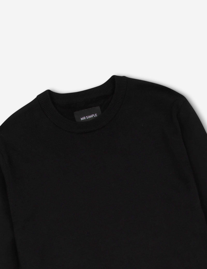 Everyday Crew Knit - Black