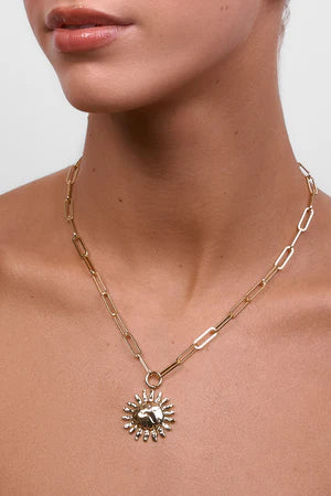 Summer Gold Sun Necklace