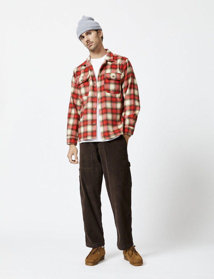 Nomad LS Flannel - Red/Natural