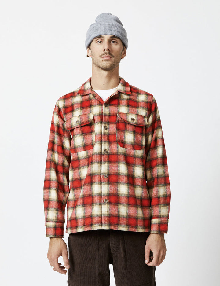 Nomad LS Flannel - Red/Natural