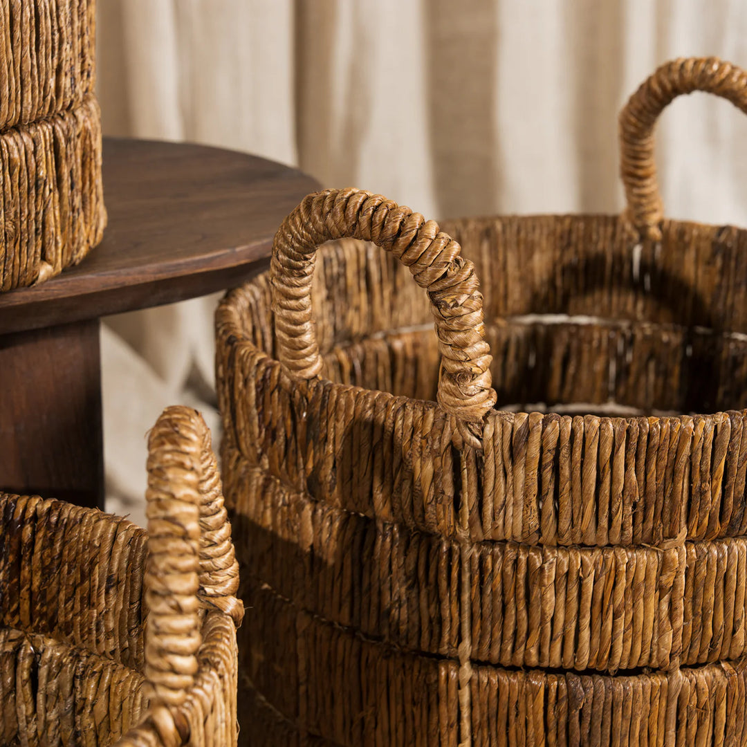 Neri Lineal Texture Banana Leaf Baskets